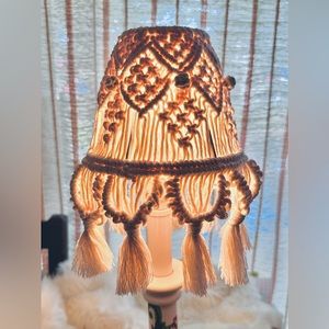 NEW: ELEGANT Home Decor Macramé Hand Woven Artistry Tapestry Lamps Custom Made